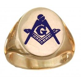3rd Degree Blue Lodge Masonic Ring 10KT or 14KT YELLOW OR WHITE Gold, Solid Back    #422